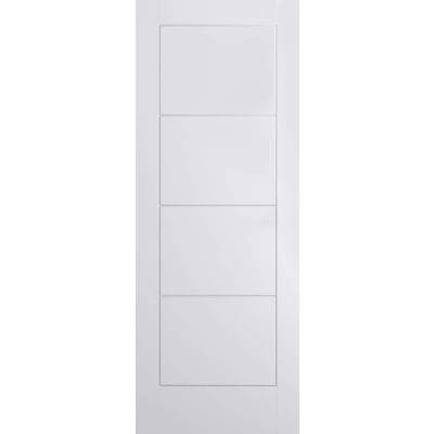 Ladder Moulded White Primed 4 Panel Interior Door - 1981mm x 610mm - LPD Doors