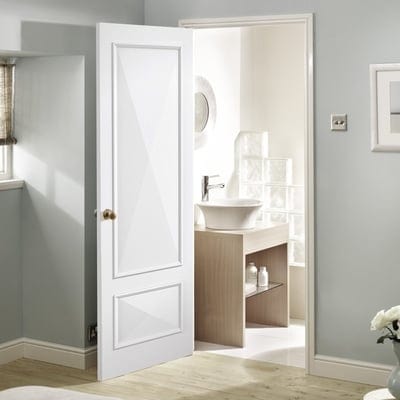 Knightsbridge White Primed 1 Glazed Clear Light Panel Interior Door - 1981mm x 838mm - LPD Doors