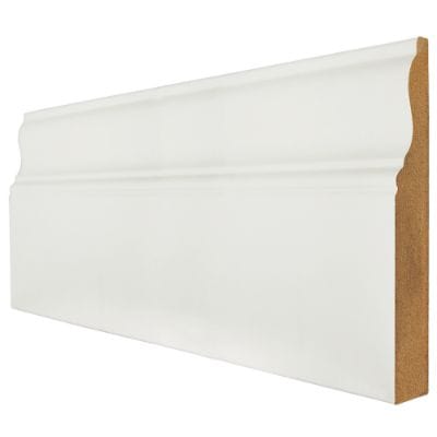 White Primed Ferrol Skirting - 3000mm x 95mm - LPD Doors