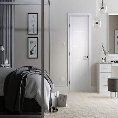 Vancouver White Primed 5 Panel Interior Door - 1981mm x 813mm - LPD Doors