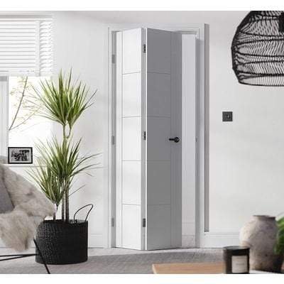 Vancouver White Primed Bi-Fold Interior Door - 1981mm x 686mm - LPD Doors