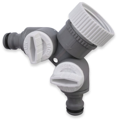 Double Tap Connector with Valves WL - Best4Trade-Retail Garden watering