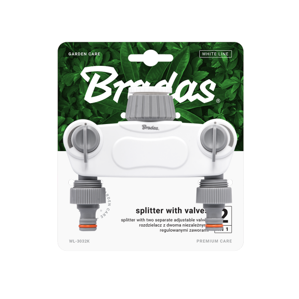 White Line Solid 2-Way Manifold with 1" or 3/4" Tap Valves - Best4Trade-Retail Garden watering