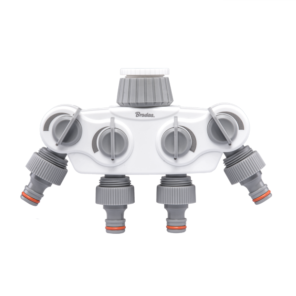 White Line 4-way Manifold with 1 "or 3/4" BSP Tap Connection - Best4Trade-Retail Garden watering