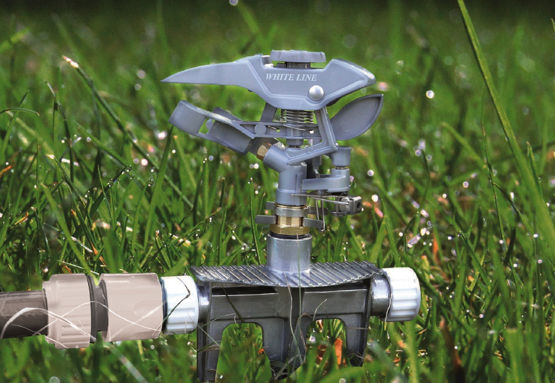 Pulsating Lawn Sprinkler - Triton White Line - Best4Trade-Retail Garden watering