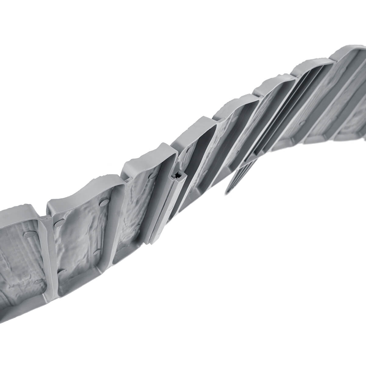 Lawn Edging, Plastic Palisade Wood Effect, 2.32m, Gray - Best4Trade-Retail Garden tools & Accesories