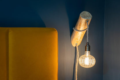 Wooden Peg Wall Light | Plug In Bedside, Reading & Space Saving Lighting UK