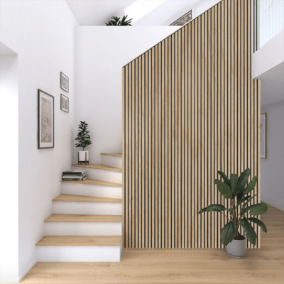 Wooden Slat Acoustic Wall Panel 2400mm x 600mm x 21mm - All Colours - The Wood Panel Company