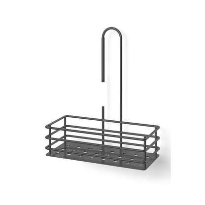 Zack Iparo 25.5 cm Powder Coated Black Stainless Steel Shower Basket 40526