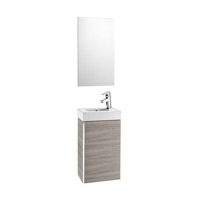Mini Pack 450mm Base Unit, Basin, & Mirror - All Colours - Roca
