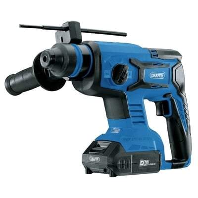 D20 20V Brushless SDS+ Rotary Hammer Drill with 2 x 2.0Ah Batteries and Charger - Draper