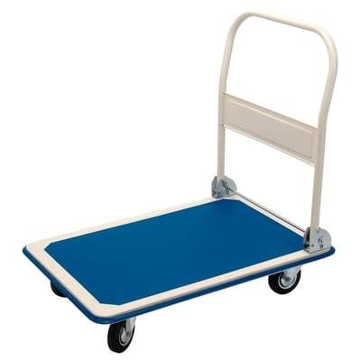 Platform Trolley with Folding Handle - 900mm x 600mm x 850mm - 300kg - Draper