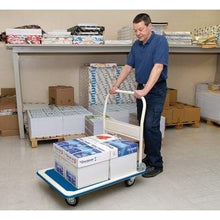 Load image into Gallery viewer, Platform Trolley with Folding Handle - 900mm x 600mm x 850mm - 300kg - Draper
