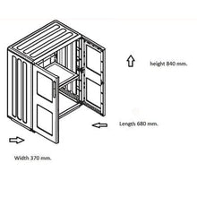 Load image into Gallery viewer, Plastic Storage Cupboard w/ Adjustable Shelving - All Sizes - Shire
