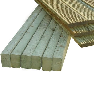 Pressure Treated Decking Kit - All Sizes - Shire