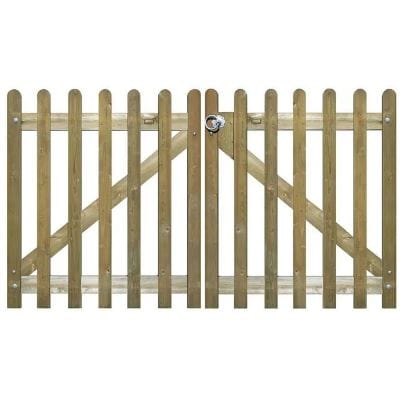 Level Top Round Pale Palisade Gates Inc Fittings - 1.75m x 1m per Gate