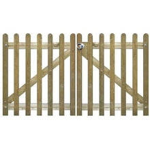 Load image into Gallery viewer, Level Top Round Pale Palisade Gates Inc Fittings - 1.75m x 1m per Gate
