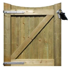 Load image into Gallery viewer, Concave Featherboard Gate (Right Hand Hanging) Complete with Fittings - Jacksons Fencing
