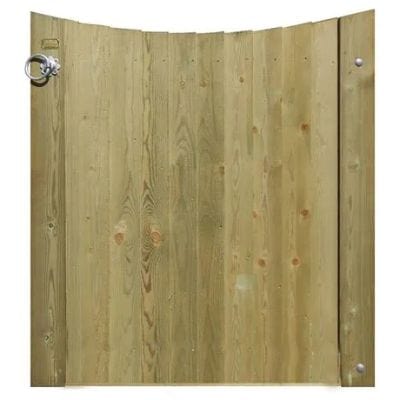 Concave Featherboard Gate (Right Hand Hanging) Complete with Fittings - Jacksons Fencing