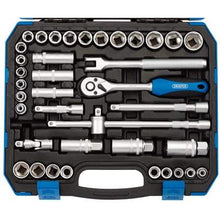 Load image into Gallery viewer, Draper Combined MM/AF Socket Set - 3/8&quot; Square Drive - (39 Piece) - Draper
