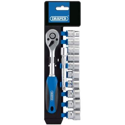 Draper Metric Socket and  Ratchet Set - 3/8