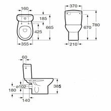 Load image into Gallery viewer, Laura Eco Toilet Pack - Close-Coupled Toilet Pan, Seat &amp; Cistern - Roca
