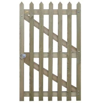 Pointed Pale Palisade Gate (Right Hand Hanging) - 1.75m x 1m - Jacksons Fencing