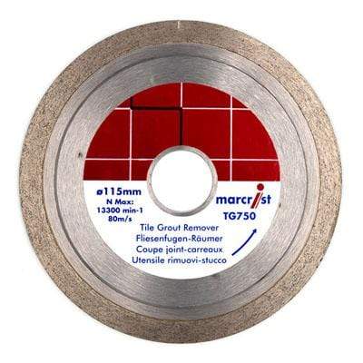 TG750 Grout Remover Blade (115mm x 22.2mm) - Marcrist Tools & Workwear