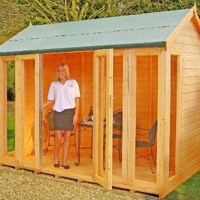 Blenheim Summerhouse w/Bi-Fold Doors - All Sizes - Shire Summerhouse