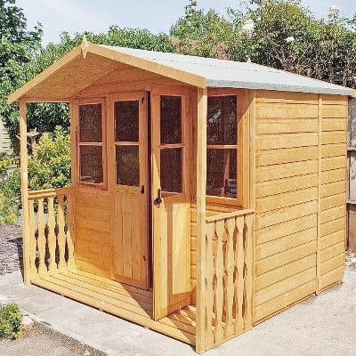 Houghton Shiplap 7ft x 7ft Summerhouse w/ Veranda - Shire Summerhouse