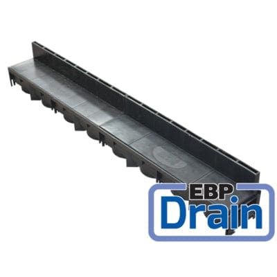 Domestic Drainage Channel w/Pave Slot Polypropylene Grating x 1m - EBP Building Products
