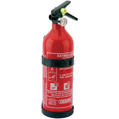 Draper Dry Powder Fire Extinguisher - 1kg - Draper