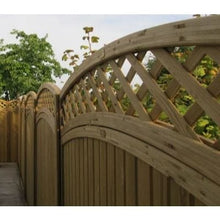 Load image into Gallery viewer, Convex Curved Framed Trellis Fence Topper 300mm x 1.83m - Jacksons Fencing
