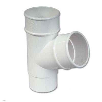 Round Downpipe Branch 112 Degree x 68mm - All Colours - Floplast Drainage