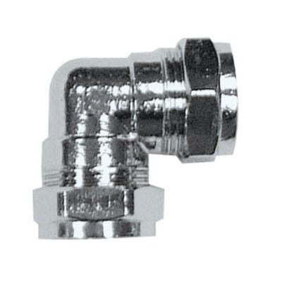 PX12 Primaflow Chrome Plated Compression Elbow 15mm (Pack of 10) - Primaflow