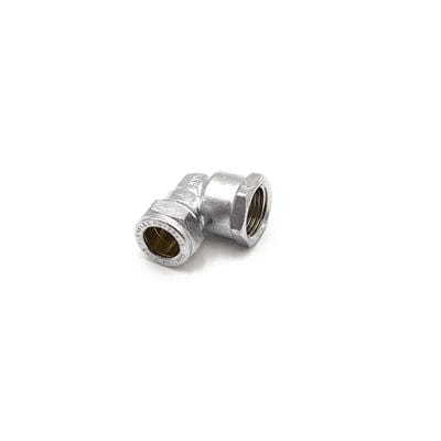 PX14 Primaflow Chrome Plated Compression Elbow 15mm x 1/2