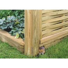 Load image into Gallery viewer, Hedgehog Gravel Board for Use with Slotted Posts 140mm x 28mm x 1.83m (incl 1 x End Pack and 1 Length Packer) - Jacksons Fencing

