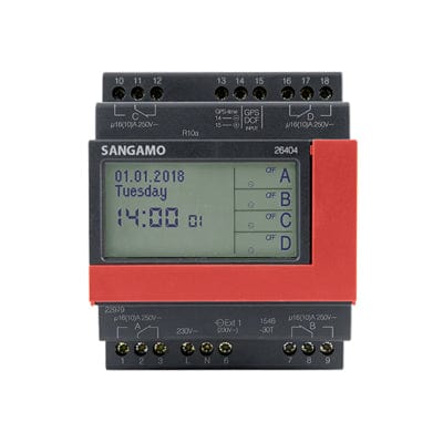 DIN 26404 - 4 Channel / 7 Day Time Switch - Sangamo