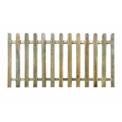Palisade Level Top - Round Pale Fence Panel - Jacksons Fencing
