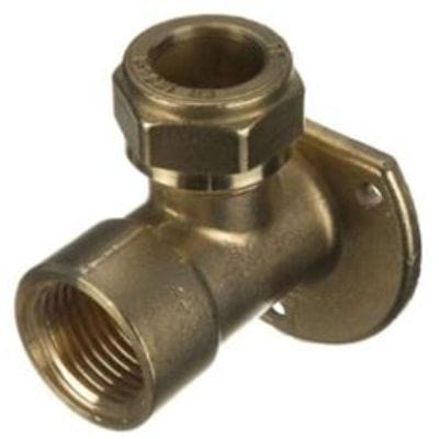 Primaflow Compression Wallplate Elbow 15mm x 1/2" FI - Primaflow