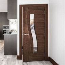 Load image into Gallery viewer, Cadiz Prefinished Walnut Glazed Internal Door - All Sizes - Deanta
