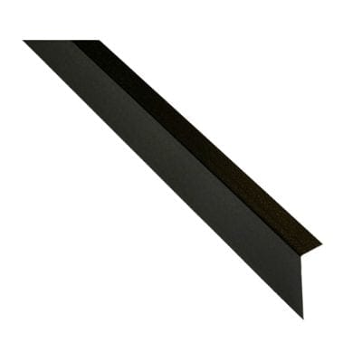 Plastisol Coated SteelWall Flashing 70mm x 20mm x 3m - Black - Ultratrim