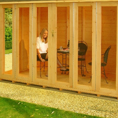 Blenheim Summerhouse w/Bi-Fold Doors - All Sizes - Shire Summerhouse