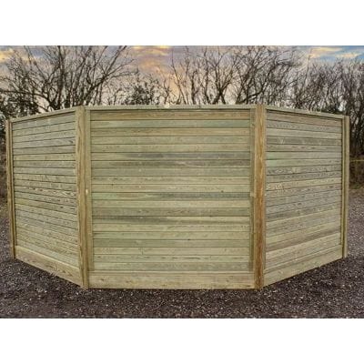 Slotted Corner Post (Angled for 30/45 Degrees) 100mm x 100mm x 2.7 (SYP) for 2.1m Fence - Jacksons Fencing