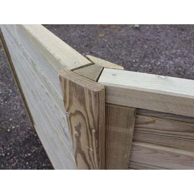 Slotted Corner Post (Angled for 30/45 Degrees) 100mm x 100mm x 2.7 (SYP) for 2.1m Fence - Jacksons Fencing