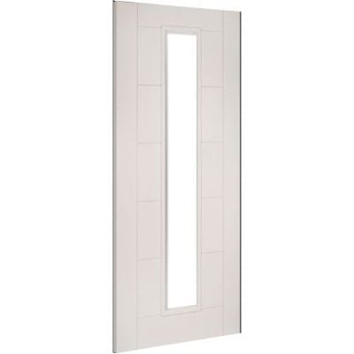 Seville White Primed Glazed (1 Light) Internal Fire Door FD30 - All Sizes - Deanta