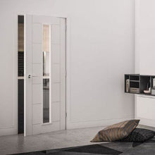 Load image into Gallery viewer, Seville White Primed Glazed (1 Light) Internal Fire Door FD30 - All Sizes - Deanta
