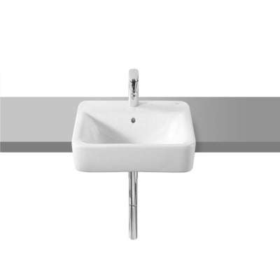 Senso Ceramic 560mm Semi-Countertop Basin - 1 Tap Hole - Roca
