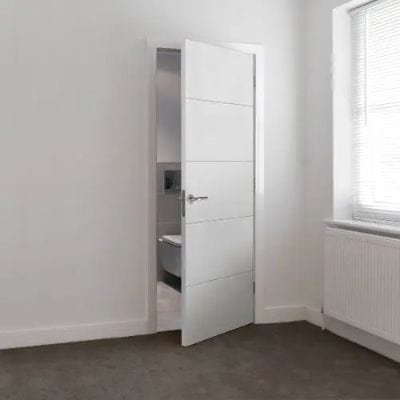 4 Line Horizontal Primed Internal Fire Door FD30 - All Sizes - JB Kind