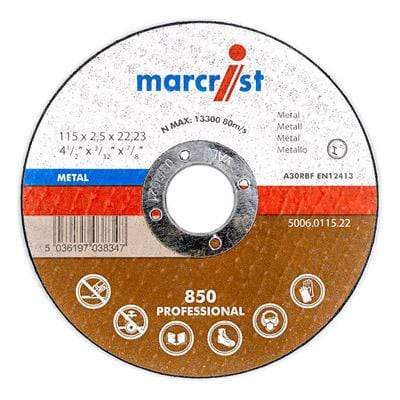 850 Flat Metal Cutting Disc (Box of 25) - All Sizes - Marcrist Tools & Workwear